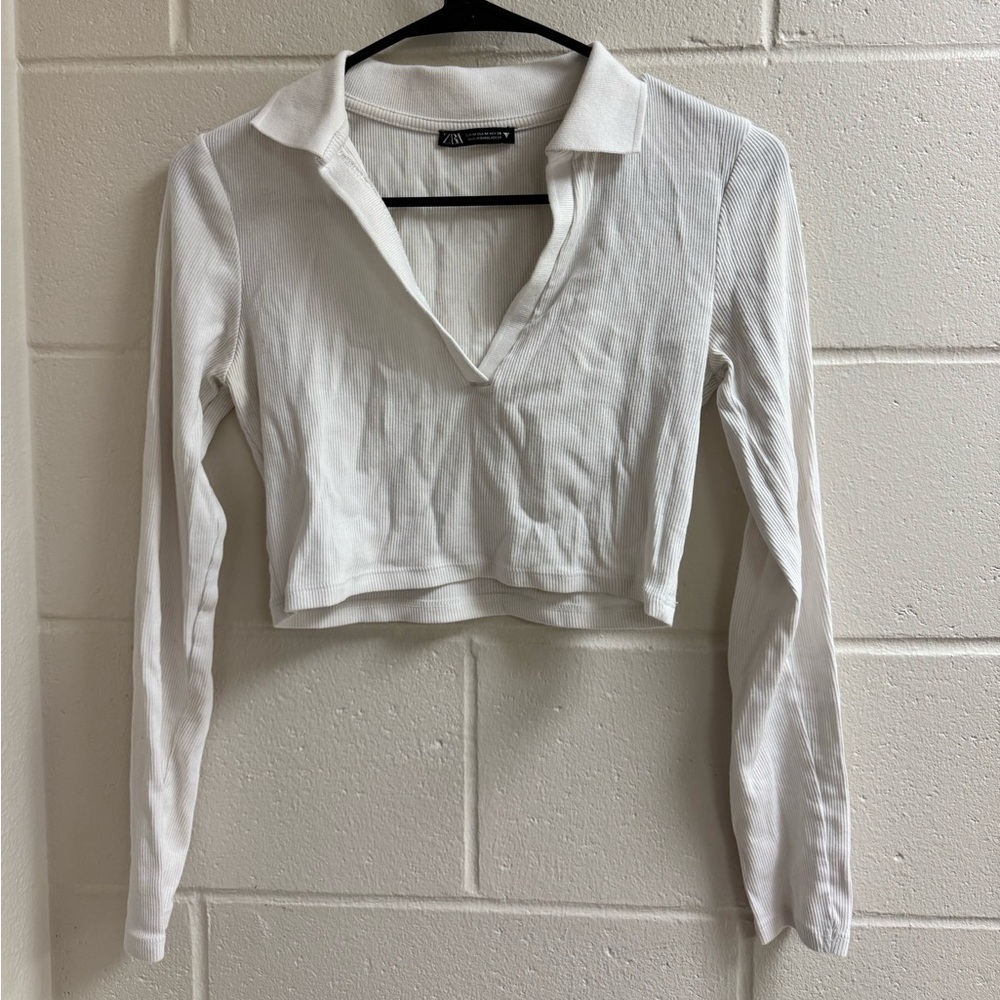 white crop top